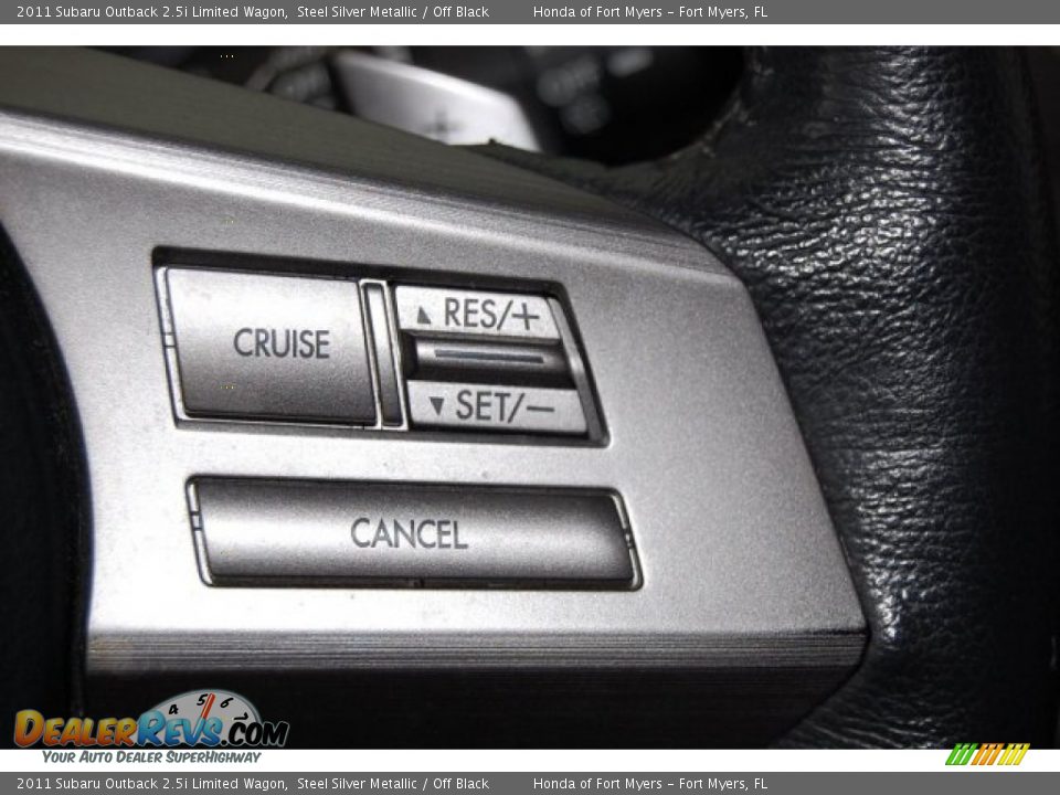 2011 Subaru Outback 2.5i Limited Wagon Steel Silver Metallic / Off Black Photo #23