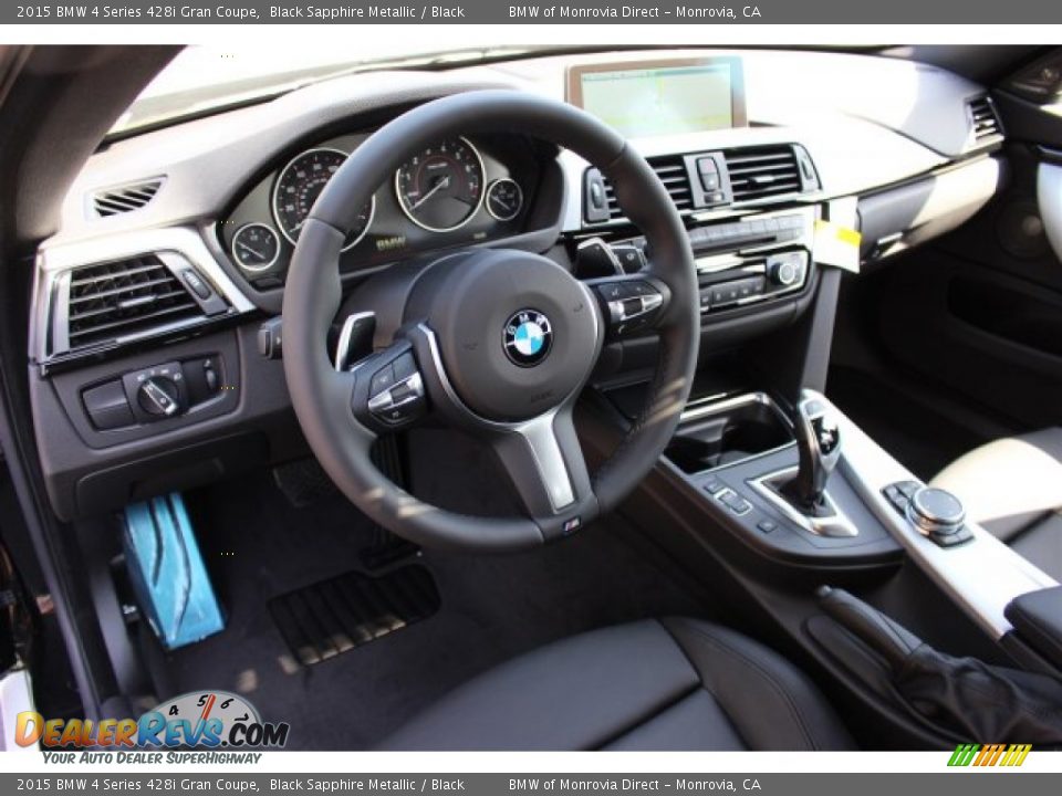 2015 BMW 4 Series 428i Gran Coupe Black Sapphire Metallic / Black Photo #5