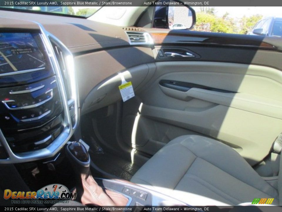 2015 Cadillac SRX Luxury AWD Sapphire Blue Metallic / Shale/Brownstone Photo #10