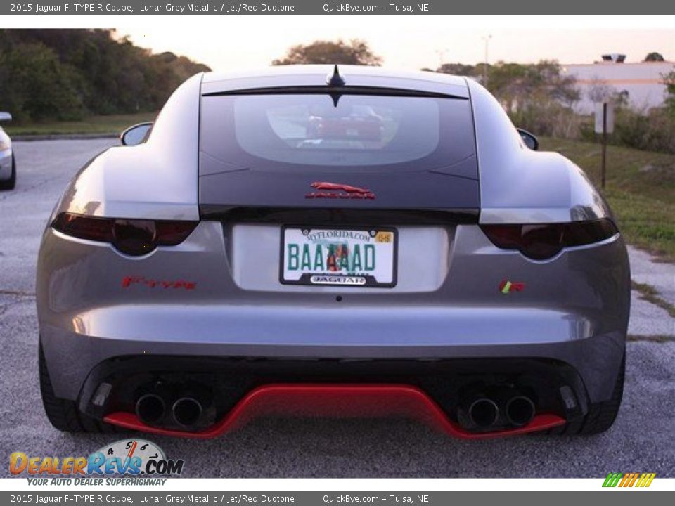 2015 Jaguar F-TYPE R Coupe Lunar Grey Metallic / Jet/Red Duotone Photo #11