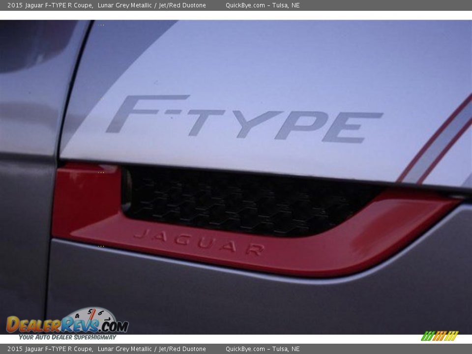 2015 Jaguar F-TYPE R Coupe Lunar Grey Metallic / Jet/Red Duotone Photo #25