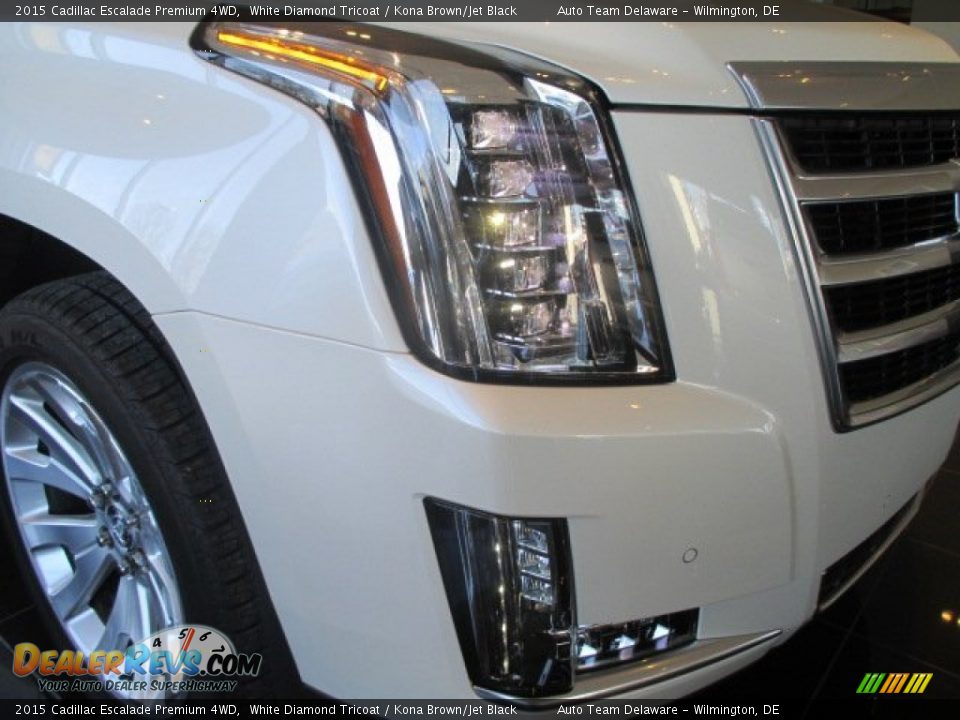 2015 Cadillac Escalade Premium 4WD White Diamond Tricoat / Kona Brown/Jet Black Photo #6