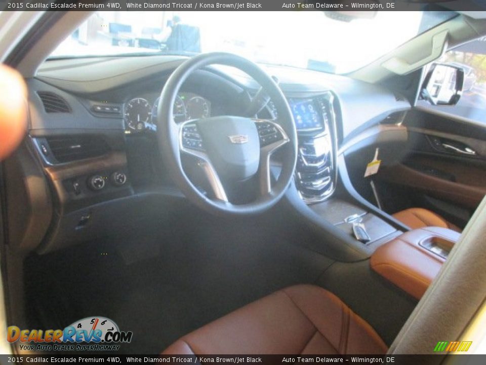 Kona Brown/Jet Black Interior - 2015 Cadillac Escalade Premium 4WD Photo #8