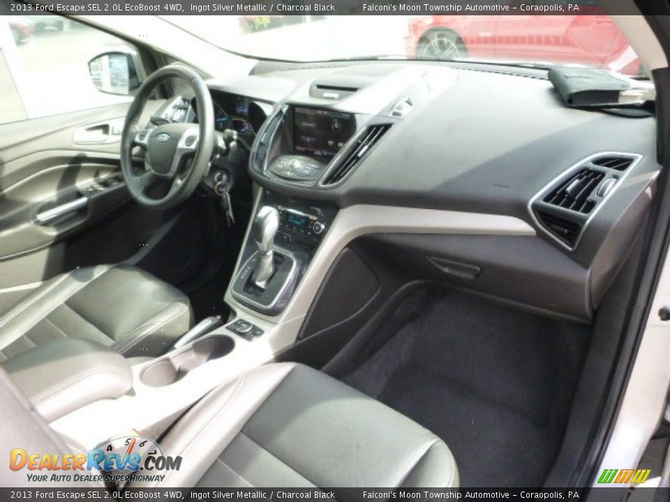 2013 Ford Escape SEL 2.0L EcoBoost 4WD Ingot Silver Metallic / Charcoal Black Photo #10