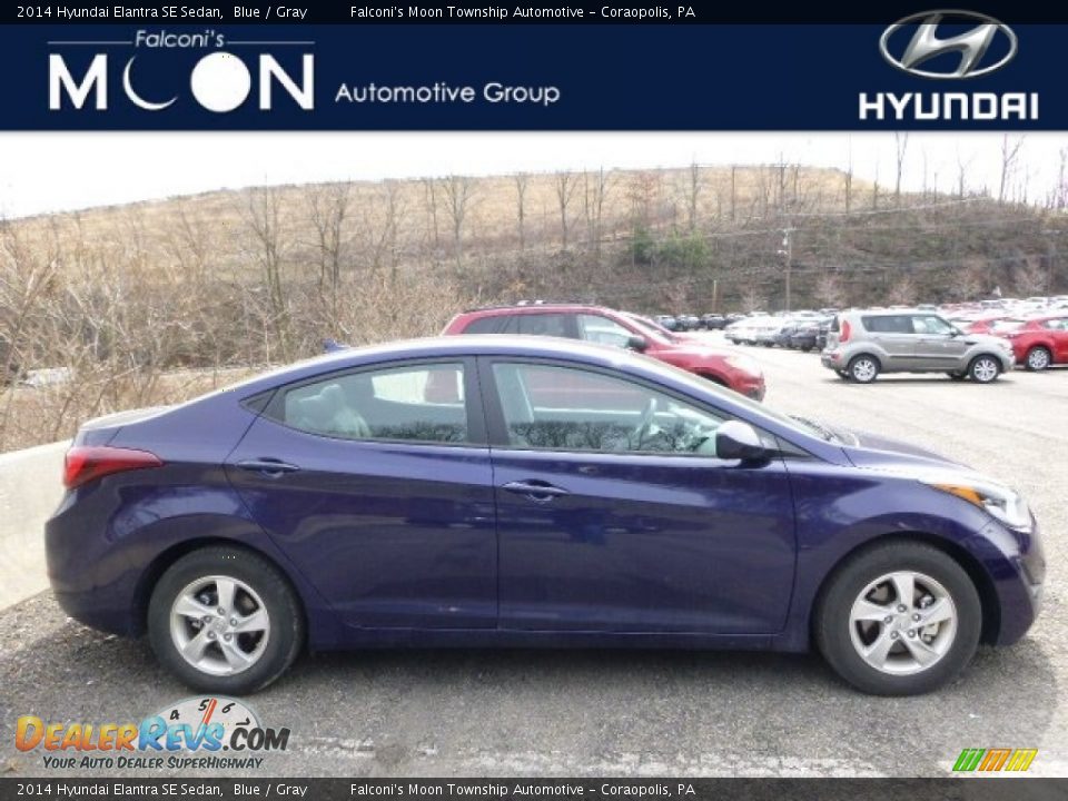 2014 Hyundai Elantra SE Sedan Blue / Gray Photo #1