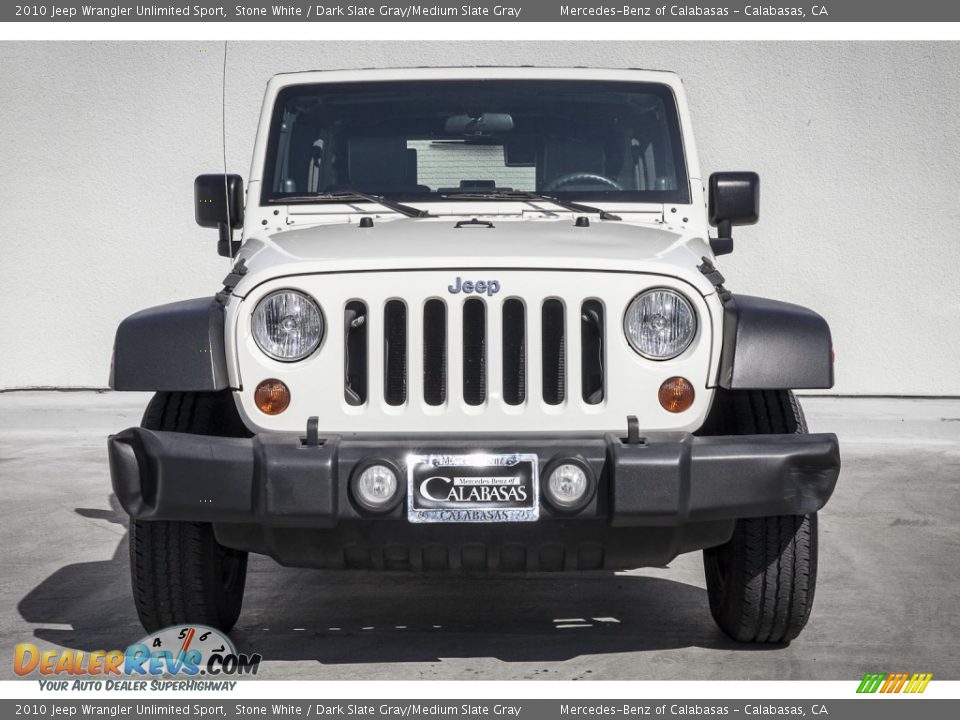 2010 Jeep Wrangler Unlimited Sport Stone White / Dark Slate Gray/Medium Slate Gray Photo #2