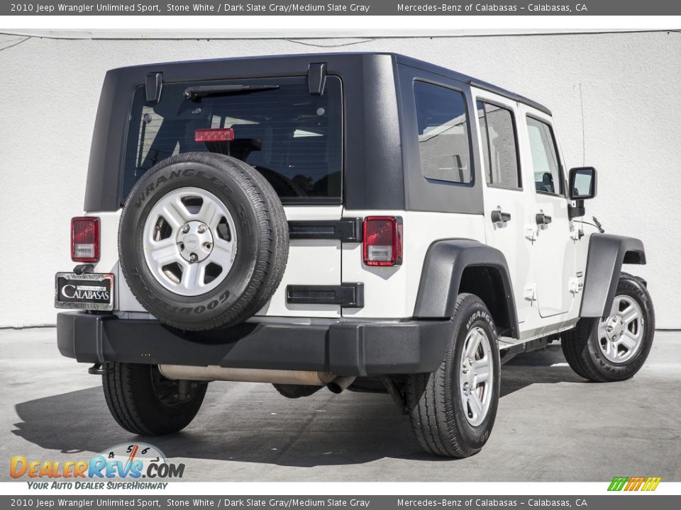 2010 Jeep Wrangler Unlimited Sport Stone White / Dark Slate Gray/Medium Slate Gray Photo #13
