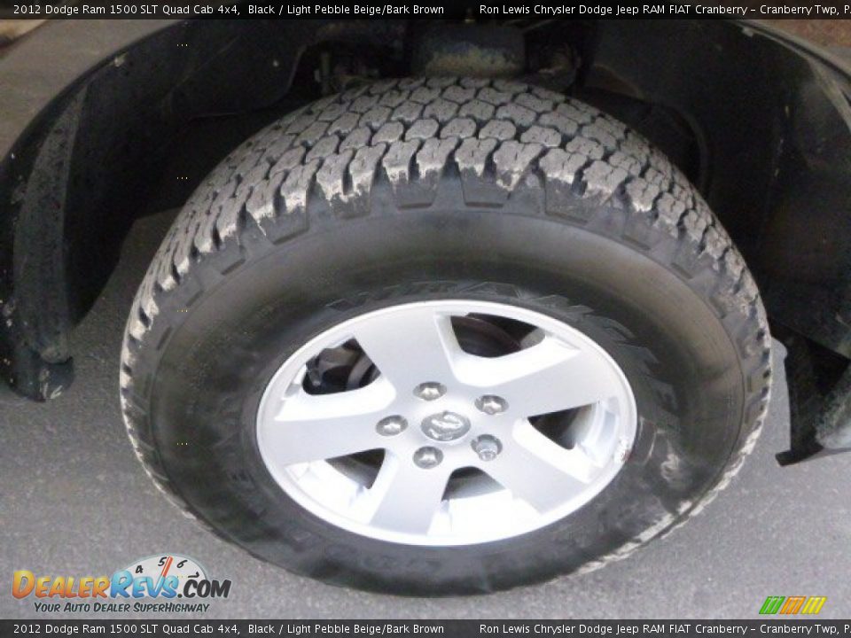 2012 Dodge Ram 1500 SLT Quad Cab 4x4 Black / Light Pebble Beige/Bark Brown Photo #2