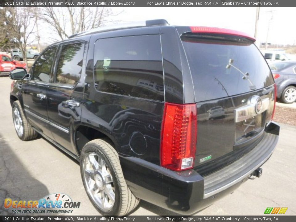 2011 Cadillac Escalade Premium AWD Black Ice Metallic / Ebony/Ebony Photo #6