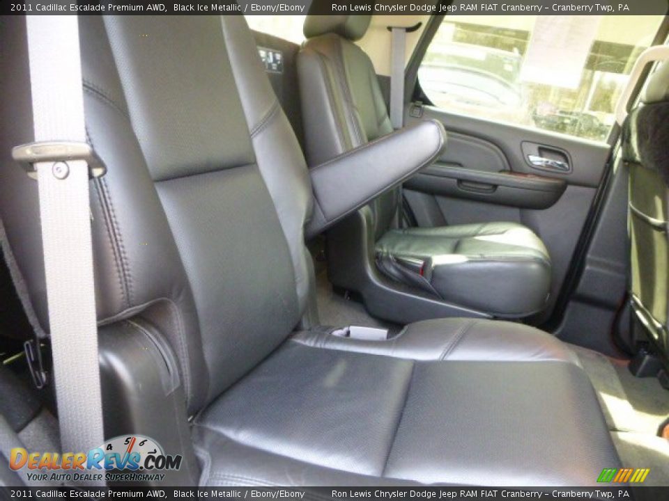 2011 Cadillac Escalade Premium AWD Black Ice Metallic / Ebony/Ebony Photo #10