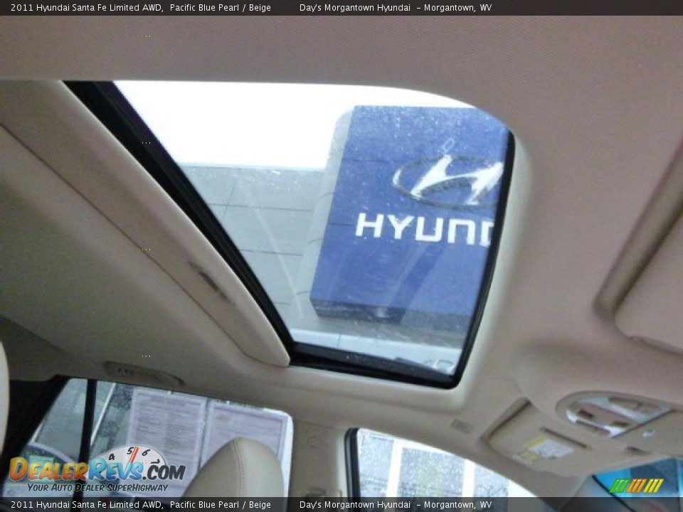 2011 Hyundai Santa Fe Limited AWD Pacific Blue Pearl / Beige Photo #18