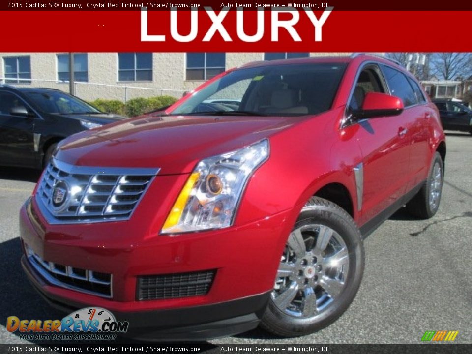 2015 Cadillac SRX Luxury Crystal Red Tintcoat / Shale/Brownstone Photo #1