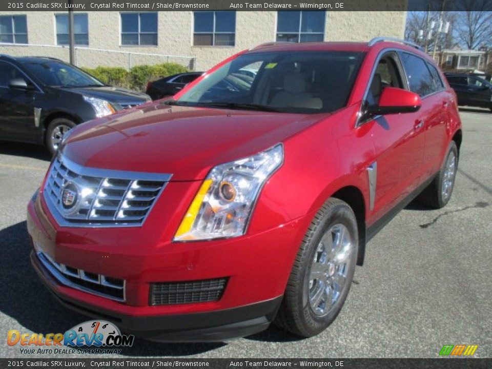 2015 Cadillac SRX Luxury Crystal Red Tintcoat / Shale/Brownstone Photo #2