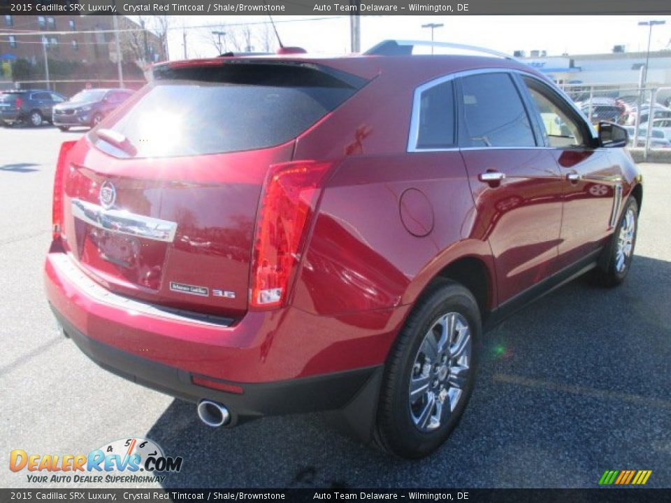 2015 Cadillac SRX Luxury Crystal Red Tintcoat / Shale/Brownstone Photo #4