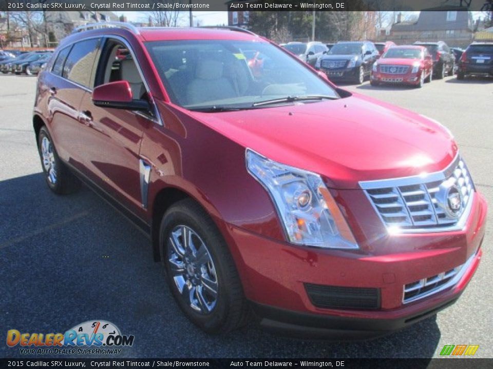2015 Cadillac SRX Luxury Crystal Red Tintcoat / Shale/Brownstone Photo #5