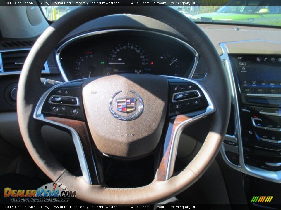 2015 Cadillac SRX Luxury Crystal Red Tintcoat / Shale/Brownstone Photo #8