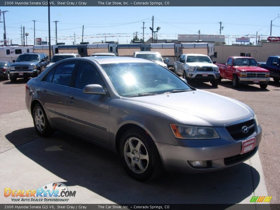 2006 Hyundai Sonata GLS V6 Steel Gray / Gray Photo #7