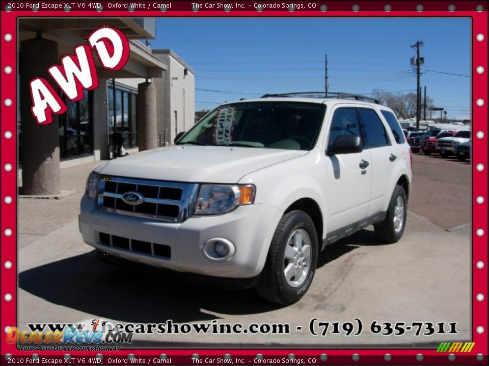 2010 Ford Escape XLT V6 4WD Oxford White / Camel Photo #1