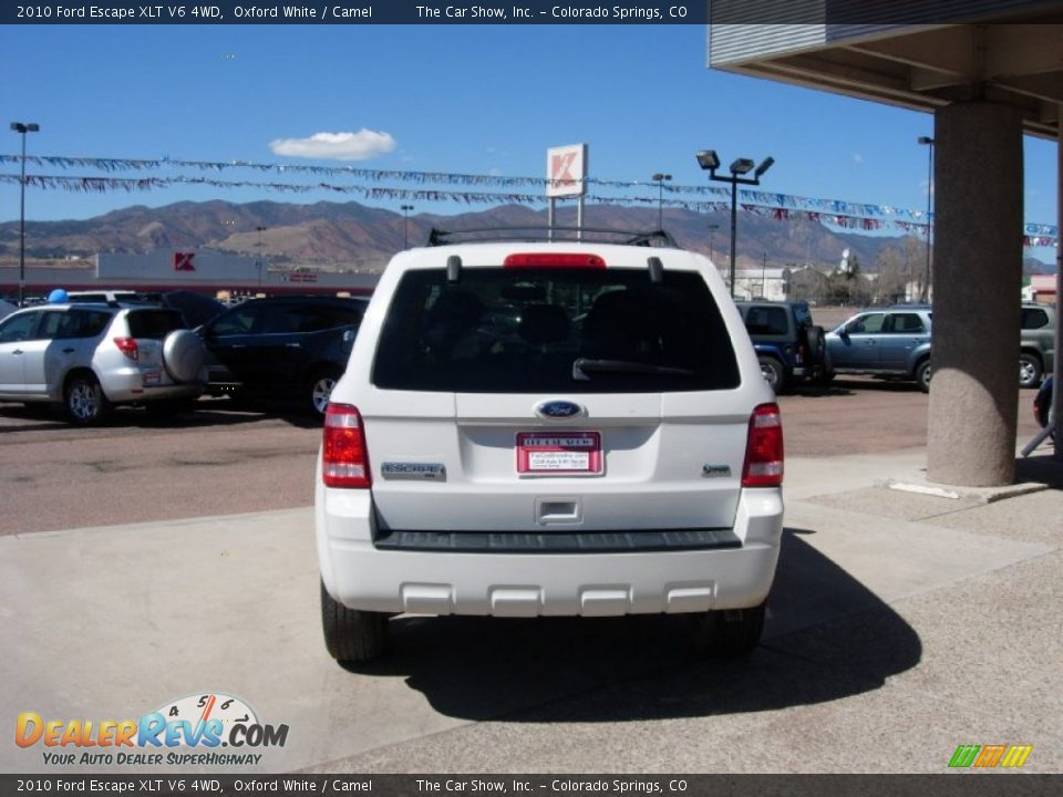 2010 Ford Escape XLT V6 4WD Oxford White / Camel Photo #4