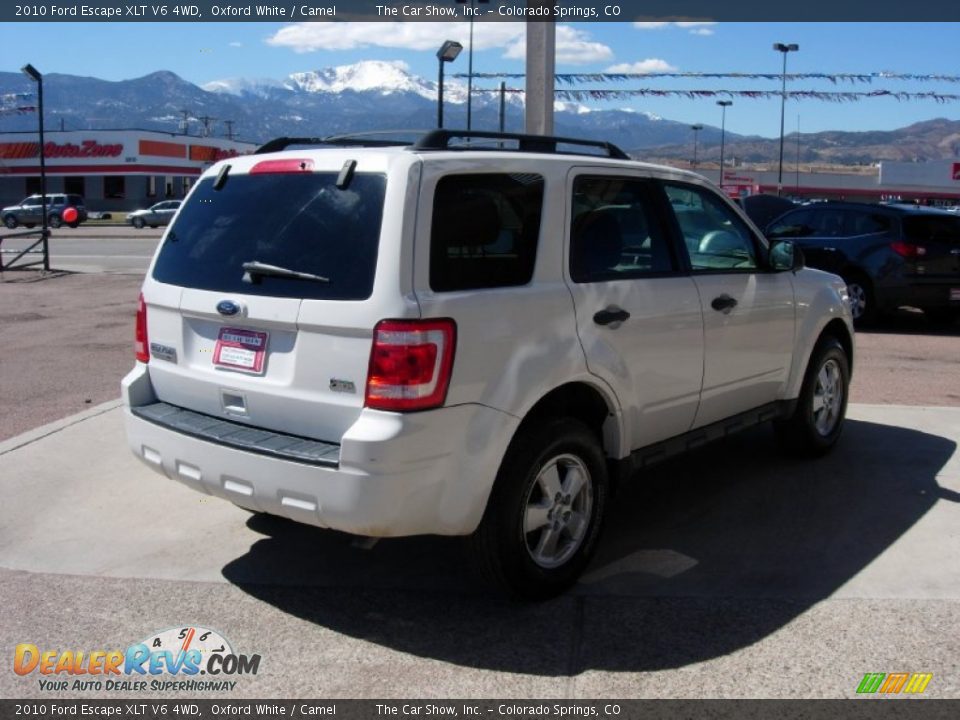 2010 Ford Escape XLT V6 4WD Oxford White / Camel Photo #5