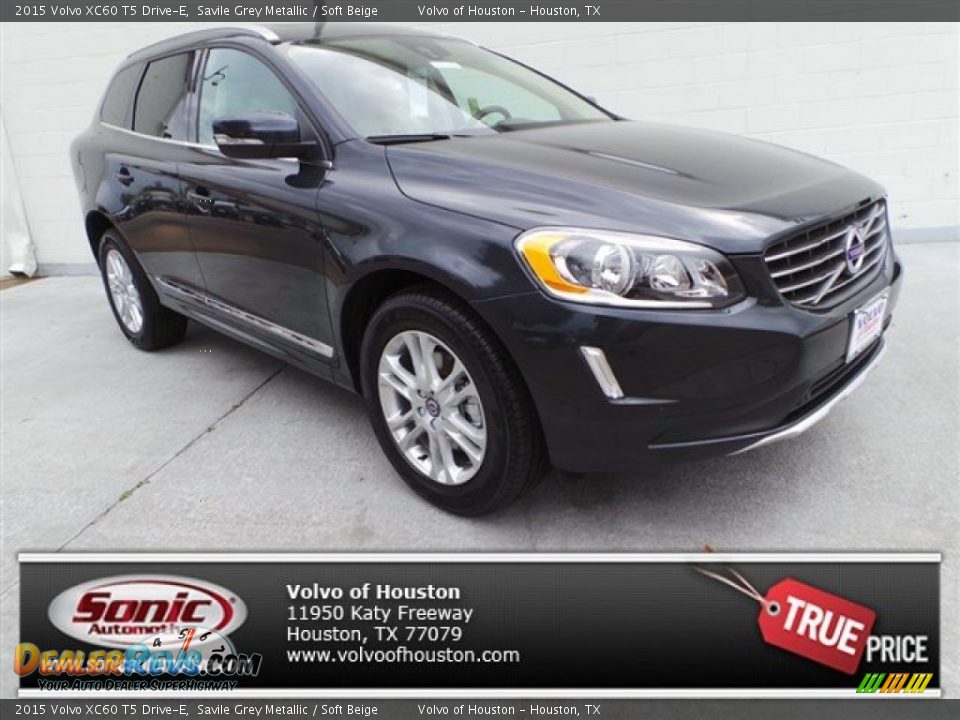 2015 Volvo XC60 T5 Drive-E Savile Grey Metallic / Soft Beige Photo #1