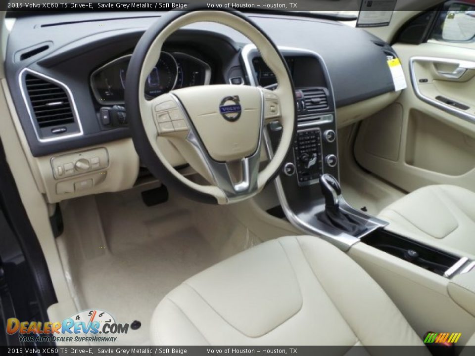 2015 Volvo XC60 T5 Drive-E Savile Grey Metallic / Soft Beige Photo #10