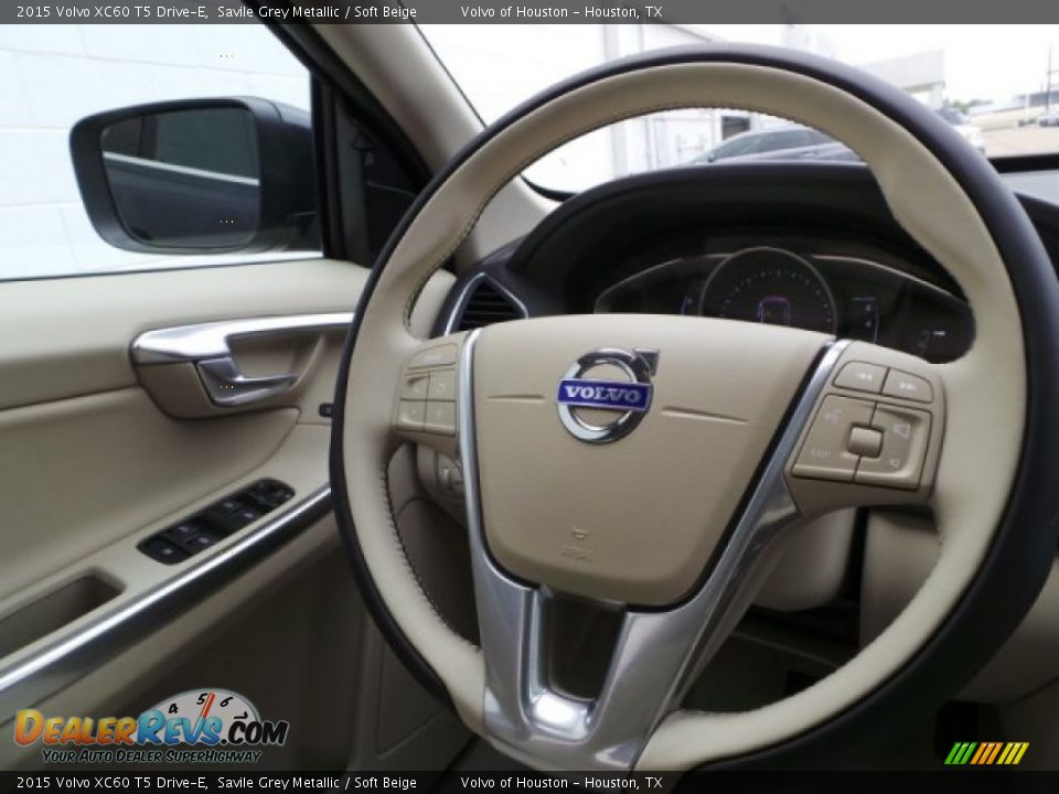 2015 Volvo XC60 T5 Drive-E Savile Grey Metallic / Soft Beige Photo #26