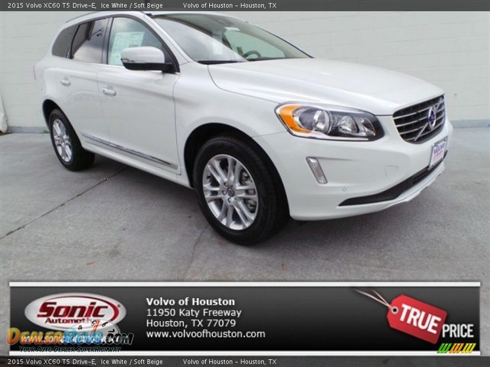 2015 Volvo XC60 T5 Drive-E Ice White / Soft Beige Photo #1