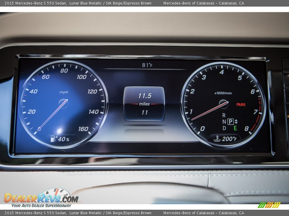 2015 Mercedes-Benz S 550 Sedan Gauges Photo #6