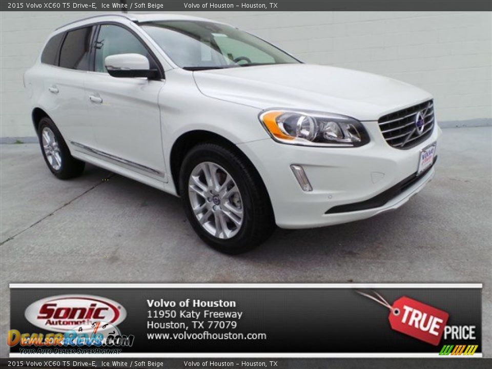 2015 Volvo XC60 T5 Drive-E Ice White / Soft Beige Photo #1