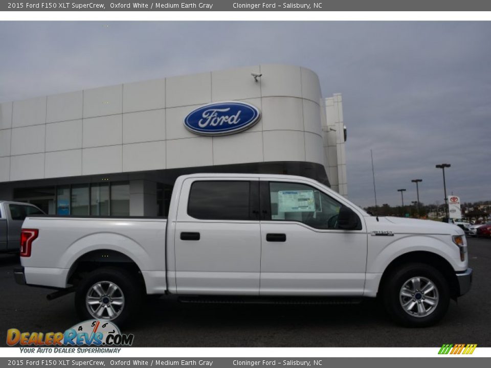 2015 Ford F150 XLT SuperCrew Oxford White / Medium Earth Gray Photo #2