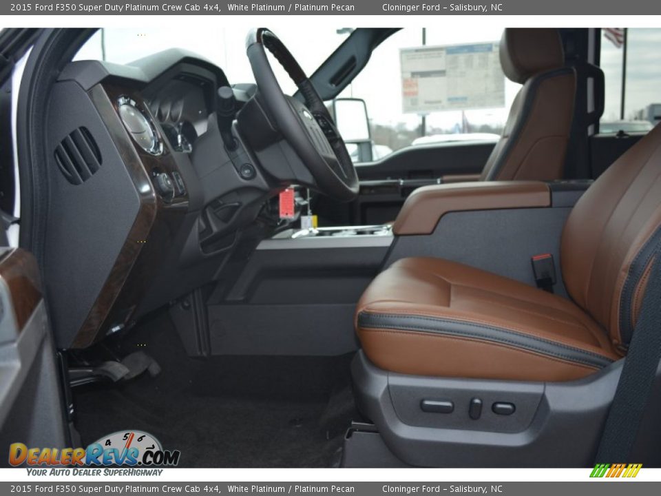 Platinum Pecan Interior - 2015 Ford F350 Super Duty Platinum Crew Cab 4x4 Photo #8