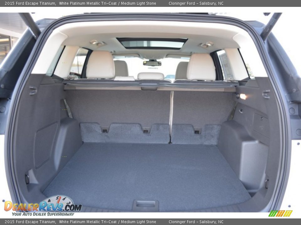 2015 Ford Escape Titanium White Platinum Metallic Tri-Coat / Medium Light Stone Photo #11