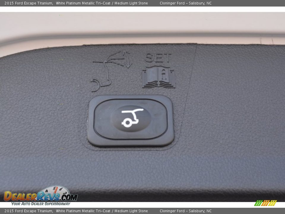 2015 Ford Escape Titanium White Platinum Metallic Tri-Coat / Medium Light Stone Photo #12