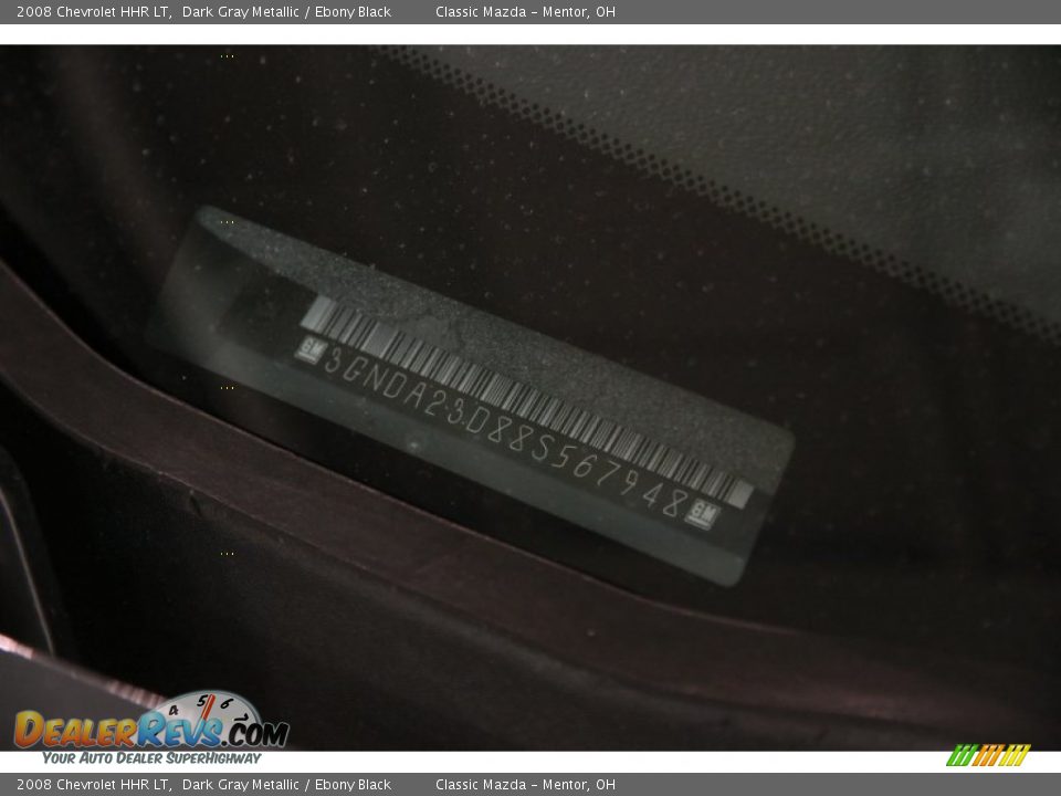 2008 Chevrolet HHR LT Dark Gray Metallic / Ebony Black Photo #15