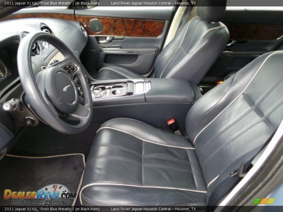 2011 Jaguar XJ XJL Frost Blue Metallic / Jet Black/Ivory Photo #2