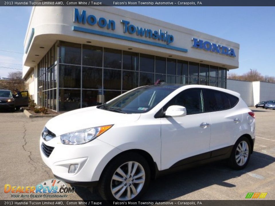 2013 Hyundai Tucson Limited AWD Cotton White / Taupe Photo #1