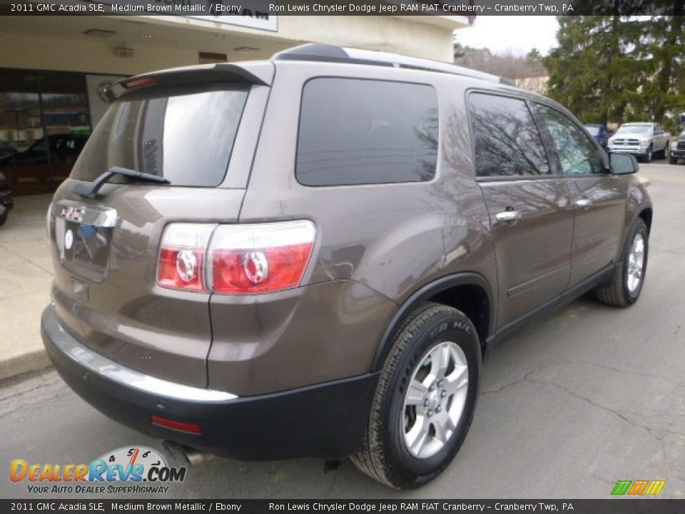 2011 GMC Acadia SLE Medium Brown Metallic / Ebony Photo #9