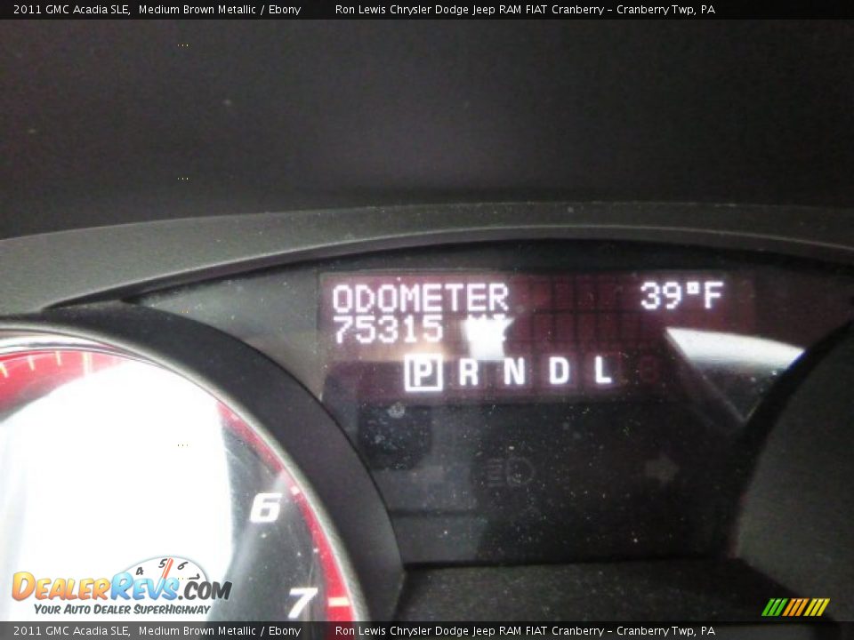 2011 GMC Acadia SLE Medium Brown Metallic / Ebony Photo #17