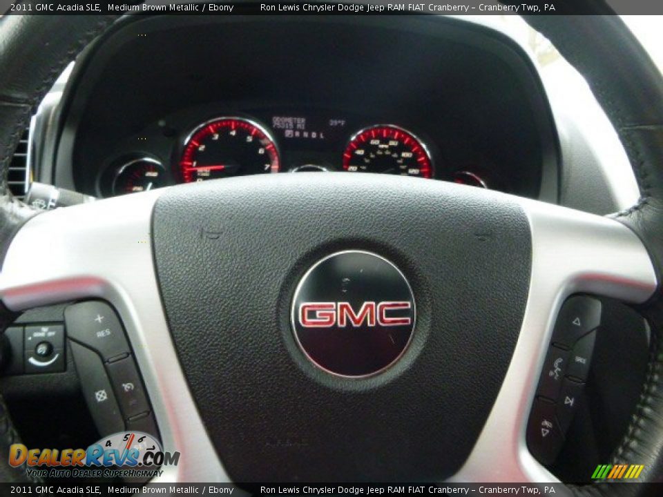 2011 GMC Acadia SLE Medium Brown Metallic / Ebony Photo #18