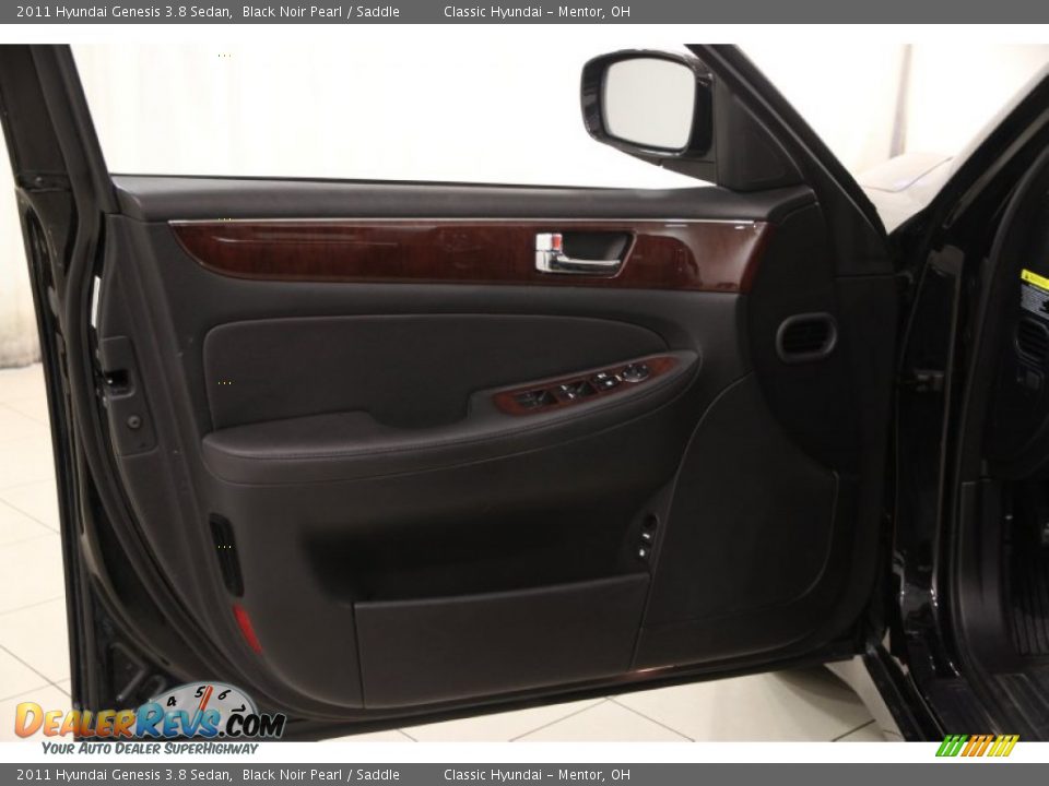 2011 Hyundai Genesis 3.8 Sedan Black Noir Pearl / Saddle Photo #4