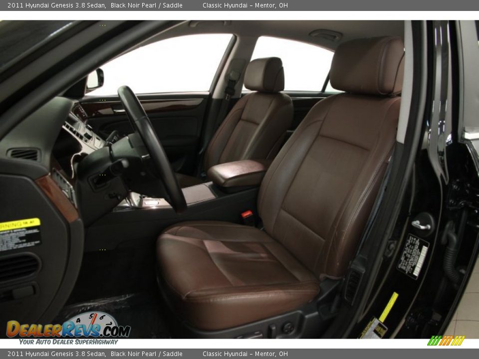2011 Hyundai Genesis 3.8 Sedan Black Noir Pearl / Saddle Photo #5