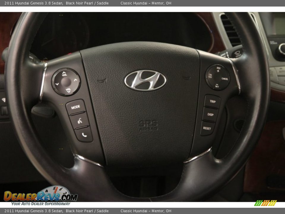 2011 Hyundai Genesis 3.8 Sedan Black Noir Pearl / Saddle Photo #6