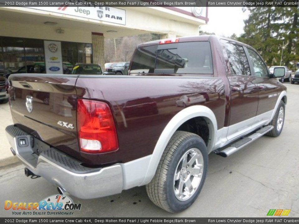 2012 Dodge Ram 1500 Laramie Crew Cab 4x4 Deep Molten Red Pearl / Light Pebble Beige/Bark Brown Photo #10