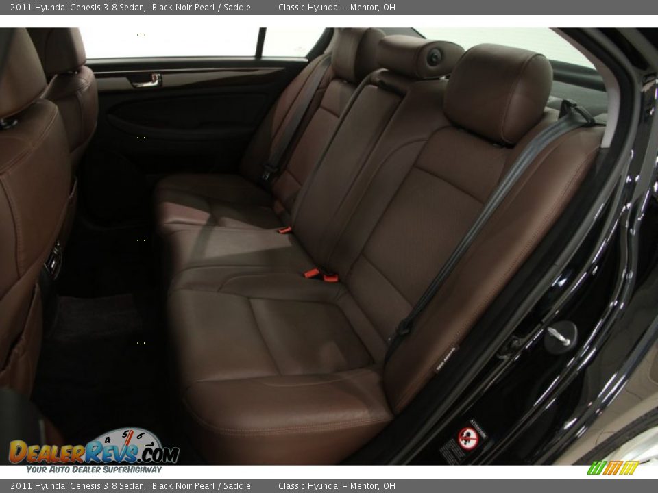 2011 Hyundai Genesis 3.8 Sedan Black Noir Pearl / Saddle Photo #13