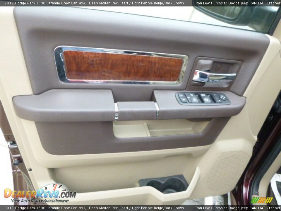 2012 Dodge Ram 1500 Laramie Crew Cab 4x4 Deep Molten Red Pearl / Light Pebble Beige/Bark Brown Photo #16