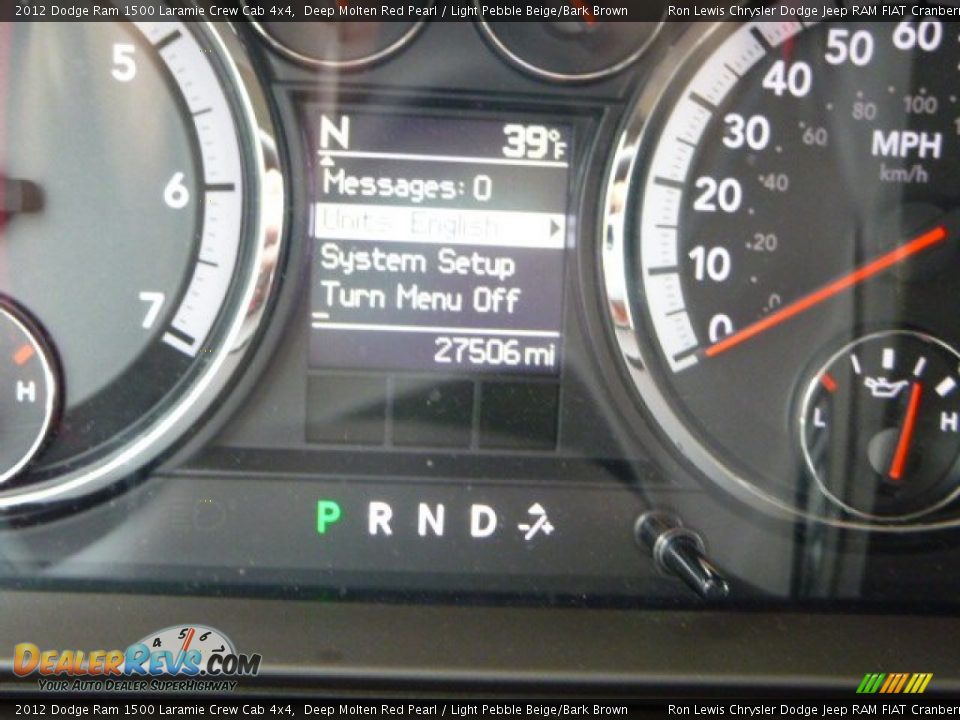 2012 Dodge Ram 1500 Laramie Crew Cab 4x4 Deep Molten Red Pearl / Light Pebble Beige/Bark Brown Photo #19