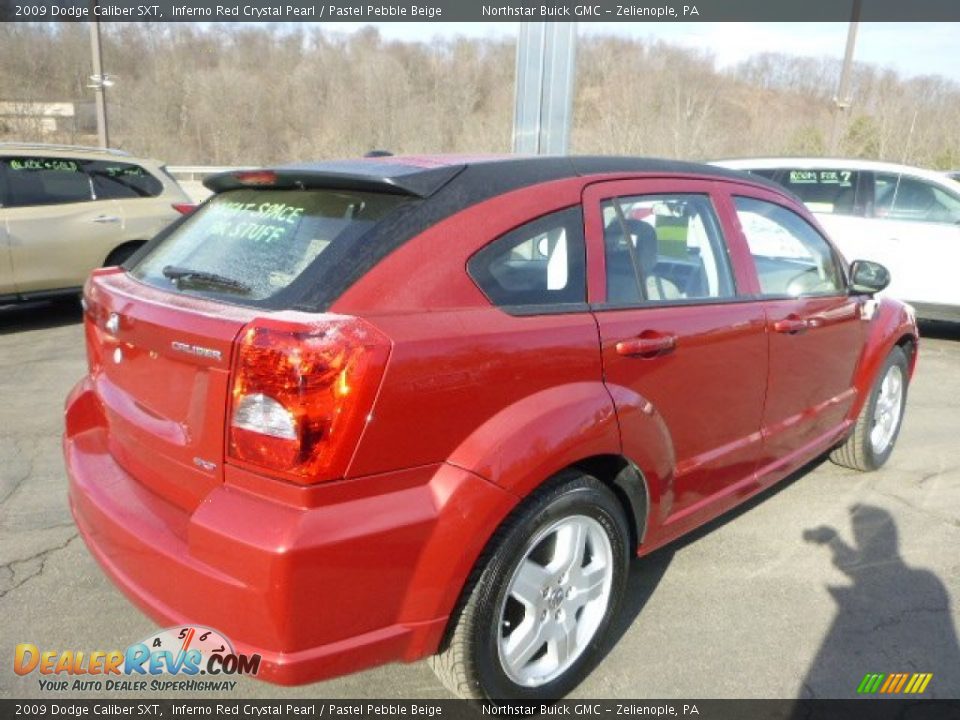 2009 Dodge Caliber SXT Inferno Red Crystal Pearl / Pastel Pebble Beige Photo #5