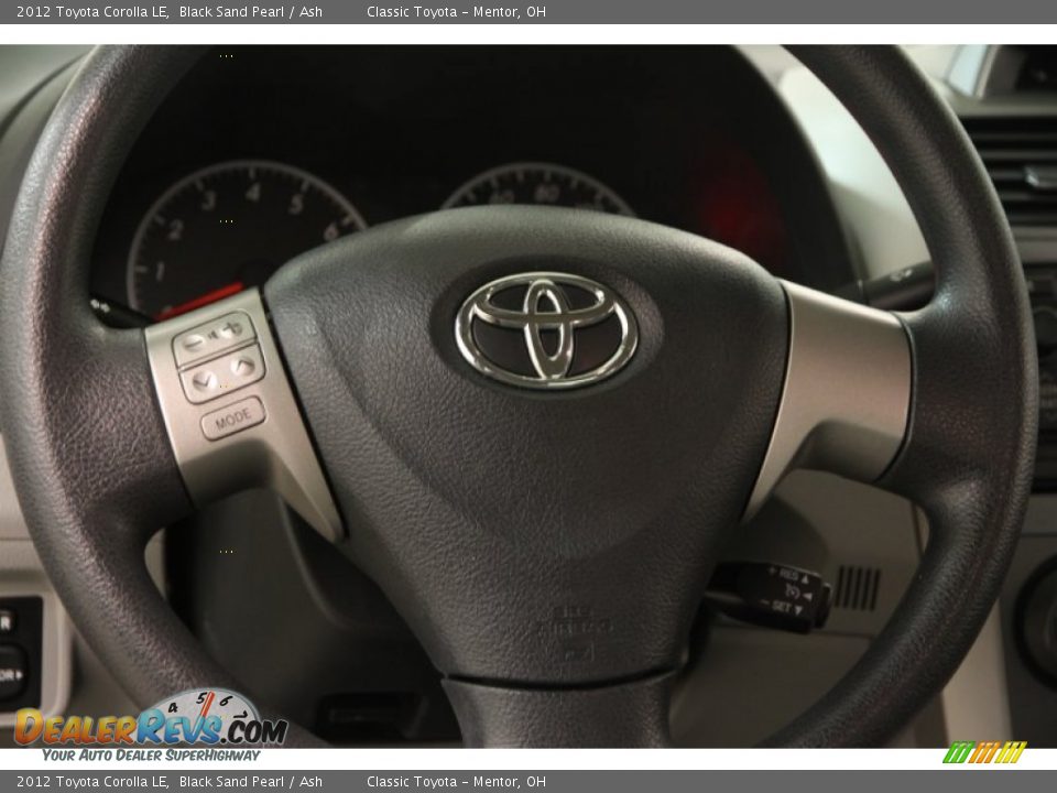 2012 Toyota Corolla LE Black Sand Pearl / Ash Photo #6
