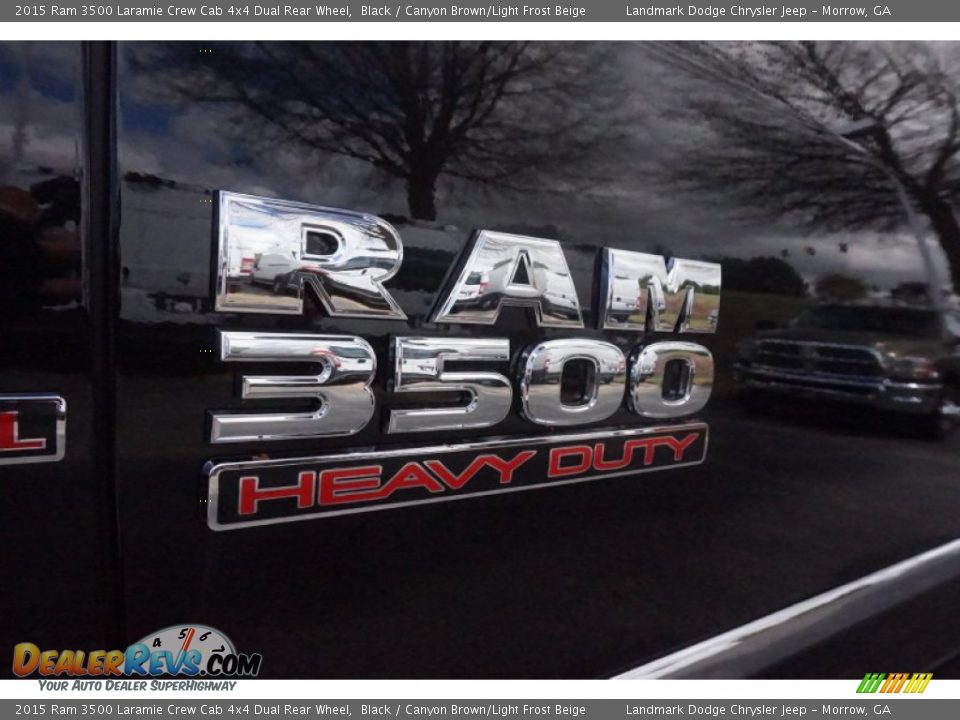 2015 Ram 3500 Laramie Crew Cab 4x4 Dual Rear Wheel Black / Canyon Brown/Light Frost Beige Photo #6